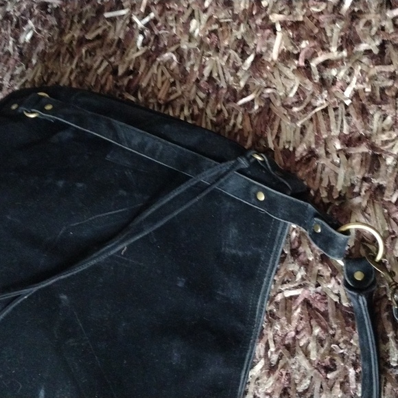 Gothic black shoulder/hand bag Cross design embellished with rivets. - Picture 11 of 11